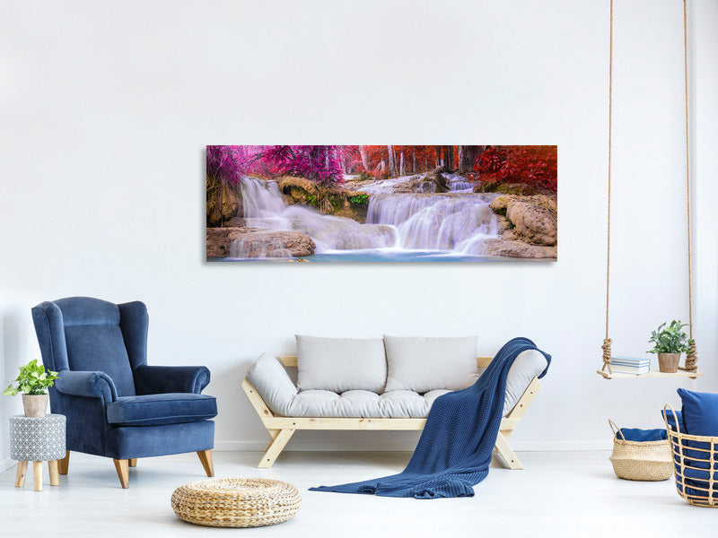 panoramic-canvas-print-paradisiacal-waterfall